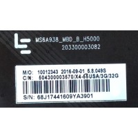 MAIN / LEECO 10012343 / MS6A938_MBN_B_H5000 / 203300003082 / 66J1744 / MODELO L554UCNN / PANEL TPT550U1-QVN05.U REV:S000M	