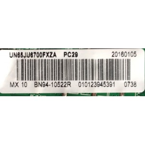 MAIN PARA TV SAMSUNG / NUMERO DE PARTE BN94-10522R / BN41-02344D / BN97-10062C / BN9410522R / PARTES SUSTITUTAS BN94-09030B / BN94-10057D / PANEL CY-WJ065HGLV6H / DISPLAY LSF650FN02-K01 / MODELO UN65JU6700 / UN65JU6700FXZA TD03