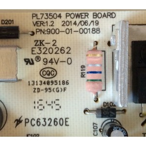 FUENTE STANDBY / SCEPTRE D3661122N / PC63260E / 900-01-00188 / PL73504 POWER BOARD / MODELO E20 E205W	