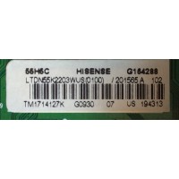 MAIN / HISENSE 201565 / RSAG7.820.6841/ROH / LTDN55K2203WUS(0100) / PANEL 55H5C	