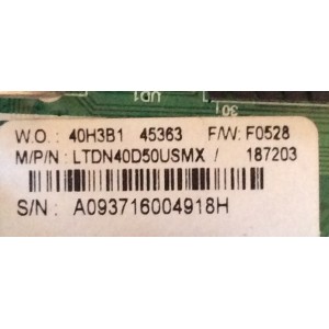 MAIN / HISENSE 187203 / TP.MS3393.PB851 / MODELO 40H3B1	