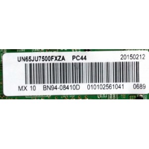 MAIN PARA TV SAMSUNG / NUMERO DE PARTE BN94-08410D / BN97-09415B / BN41-02356A / BN9408410D / PARTE SUSTITUTA BN94-09079R / MODELOS UN65JU7500 / UN65JU7500FXZA / UN65JU7500FXZC / UN65JU7500FXZA IH02