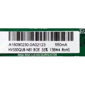 MAIN / FUENTE / (COMBO) A16090230 / TP.MS3458.PC758 / MODELO U55 PCIV58CE / PANEL HV550QUB-N81	