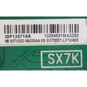 MAIN PARA TV HITACHI / NUMERO DE PARTE M8-SX7VQ02-MA200AA / 40-SX7KNA-MAG4HG / SX7K / IDF126716A / V8-SX70001-LF1V408 / MODELO 55R7