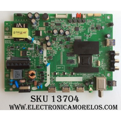 MAIN FUENTE PARA TV TCL T8-32NAZP-MA1 /  40-UX38M0-MAD2HG / T8-32NAZP-MA1 / GTC000984A / V8-UX38001-LF1V029 / V8-UX38001-LF1V030(B3) / MODELO 32S3750TSAA
