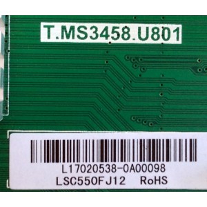 MAIN / RCA L17020538 / T.MSS3458.U801 / AE0010756 / 2605372A0 / PANEL LSC550FJ12 / MODELO RTU5540-B