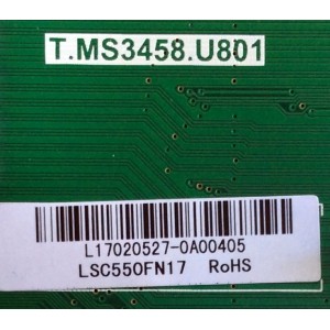 MAIN / SCEPTRE L17020527 / T.MS3458.U801 / AE0010756 / PANEL LSC550FN17 / MODELO 55''	