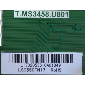 MAIN / SCEPTRE L17020536 / T.MS3458.U801 / AE0010756 / MODELO U55 / PANEL LSC550FN17	