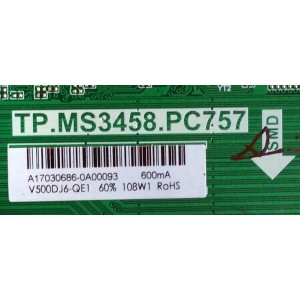 MAIN / FUENTE / (COMBO) / PROSCAN A17030686 / TP.MS3458.PC757 / AE0010878 / MODELO PLDED5035A-E-UHD / PANEL V500DJ6-QE1	
