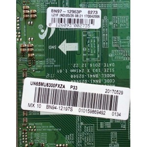 MAIN / SAMSUNG BN94-12197S / BN41-02568A / BN97-12963P / PARTE SUSTITUTA BN94-12440S / PANEL CY-GK065HGNV4H / MODELOS UN65MU6300FXZA DB03 / UN65MU6300FXZA DB06