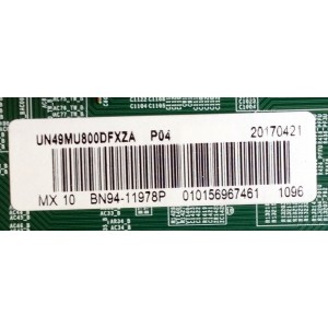 MAIN / SAMSUNG BN94-11978P / BN41-02570A / BN97-12887A / PARTE SUSTITUTA BN94-12545P / PANEL CY-SM049HLLV4H JW17 / MODELO UN49MU800DFXZA FA01