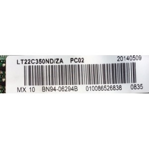 MAIN / SAMSUNG BN94-06294B / BN41-01989B / BN97-07163B / MODELO LT22C350ND/ZA / LT22C350ND/ZX 