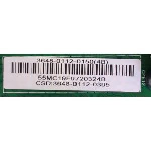 MAIN / SHARP 3648-0112-0395 / 0171-2271-5824 / 3648-0112-0150 (4A) / MODELO LC-48LE653U / PANEL LSC480HN08-G01
