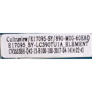 MAIN / FUENTE (COMBO) / ELEMENT 890-M00-60EAQ / CV3553BH-Q42 / CV3553BH-Q42_13 / E17095-SY / 60EAQ174NDA / MODELO ELEFW3916 / PANEL LC390TU1A