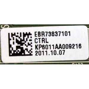 MAIN LOGICA / LG EBR73837101 / EAX63989001 / PANEL PDP60R30110 / MODELOS 60PV250-UB / 60PV450-UA / 60PV450C-UA / 60PZ550-UA / 60PZ750-UG / 60PZ950-UA / 60PV400-UB / Z60PV220-UA 