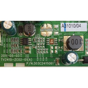 TARJETA DIGITAL / HAIER A31010/04 / 303C2415061 / TV2415-ZC02-01(A) / MODELO LEC24B1380	