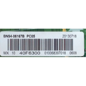 MAIN / SAMSUNG BN94-06167B / BN41-01958A / BN97-07019K / SUSTITUTA BN94-06739B / MODELO UN40F6300AFXZA TS01 / PANEL CY-HF400CSLV1H	