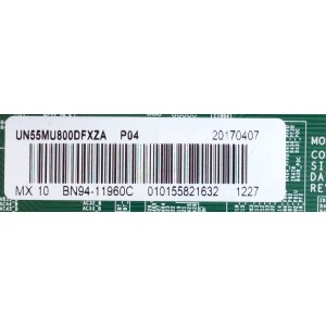 MAIN / SAMSUNG BN94-11960C / BN41-02570A / BN97-12849A / MODELO UN55MU800DFXZA FA01 / PANEL CY-SM055FLLV4H	