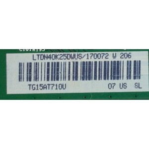 MAIN / HISENSE 170072 / RSAG7.820.6012/ROH / 170069 / LTDN40K25DWUS(0) / E02199A / MODELO 40H4C / PANEL HD400DF-E37(010)\S11\GM\ROH	