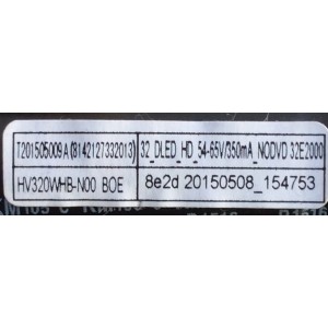 MAIN / FUENTE / (COMBO) / B15051771 / TP.MS3393.PB812 / B15051771-0A01133 / T201505009 / PANEL HV320WHB-N00