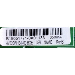 MAIN / FUENTE / (COMBO) / B15051771 / TP.MS3393.PB812 / B15051771-0A01133 / T201505009 / PANEL HV320WHB-N00