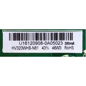 MAIN / FUENTE / ELEMENT U16120908 / TP.MS3393T.PB758 / VERSION F112 / 21005561 / KR16-0197 / MODELO ELEFW328 / PANEL HV320WHB-N81	