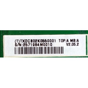 MAIN / VIZIO 756TXDCB02K055 / 715G6013-M01-000-004X / TXDCB02K0550001 / (T)TXDCB02K0550001 / MODELO E500I-A1 LTYWNTBQ / E500I-A1 LTYWNTBP / PANEL TPT500J1-HVN04 REV:S16SC	