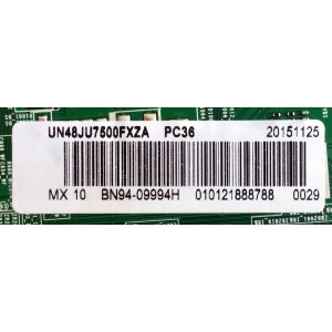 MAIN PARA TV SAMSUNG NUMERO DE PARTE BN94-09994H / BN97-10227A / BN41-02356C / MODELO UN48JU7500FXZA TS01 / PANEL CY-WJ048FLLV1H GW48	