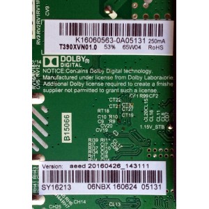 MAIN / FUENTE / (COMBO) / ELEMENT K16060563 / TP.MS3393.PB801 / SY16213 / VERSION AEED / MODELO ELEFW3916 / PANEL T390XVN01.0	