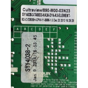 MAIN / ELEMENT 3CJ2990A / CV3393BH-CPW / 3CJ2990A H / SY14038 / 890-M00-03N23 / MODELO ELEFW408 / PANEL T400D3-HA24	