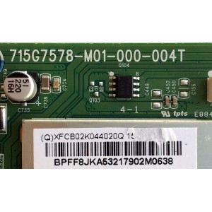 MAIN / VIZIO XFCB02K0440 / 715G7578-M01-000-004T / (Q)XFCB02K044020Q / W5922033263 / MODELO D32H-C1 LTTUTBDR / PANEL TPT315B5-WX226.K REV:S4850F	