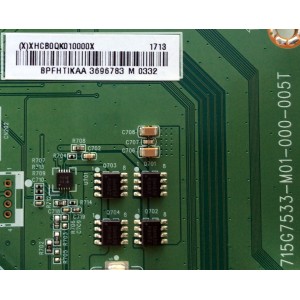 MAIN / VIZIO XHCB0QK010 / 715G7533-M01-000-005T / (X)XHCB0QK010000X / 3696783 / MODELO P65-E1 LTMAWKBT	