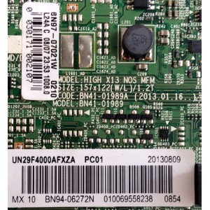 MAIN / SAMSUNG BN94-06272N / BN97-07021W / BN41-01989A / MODELO UN29F4000AFXZA CS01 / PANEL CY-HF290AGMV1H	