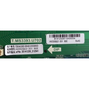 MAIN / PROSCAN B14120297 / T.MS3393.U702 / T201412021 / MODELO PLDED5515-UHD / PANEL HV550QU2-301	