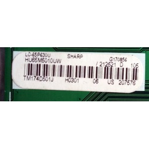 MAIN / SHARP 212521  / RSAG7.820.6715/ROH / 207576 / HU65M5010UW / 213846  / G170856 / MODELOS LC-65P630U / LC-65P8000U