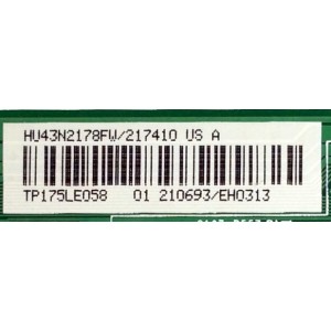 MAIN / FUENTE / (COMBO) SHARP 217410 / HV43N2178FW / TP175LE058 / RSAG7.820.7456/ROH / 210693/EH0313 / PANEL JHD426N2F21-K1QL/S0/GM/ROH / MODELO LC-43P5000U