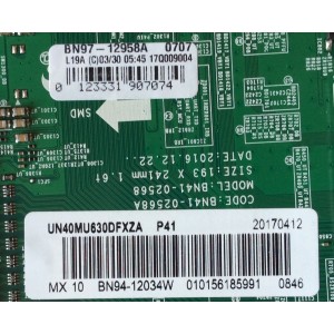 MAIN / SAMSUNG BN94-12034W / BN97-12958A / BN41-02568A / MODELO UN40MU630DFXZA FA01 / PANEL CY-GK040HGLV4H JW15	