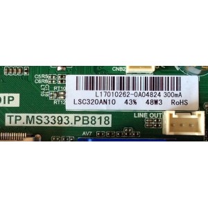 MAIN / FUENTE / (COMBO) / ELEMENT L17010262 / TP.MS3393.PB818 / 890-M00-03N61 / VERSION 0XC773 / PANEL LSC320AN10 / MODELO ELEFW328