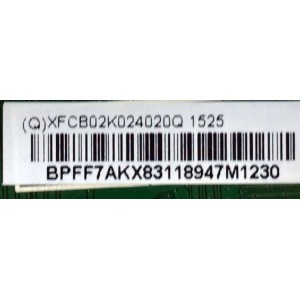 MAIN / VIZIO 756TXFCB02K024 / XFCB02K024 / 715G7114-M01-001-004K / (Q)XFCB02K024020Q 1525 / MODELO E32H-C1 LTTDSJBR	