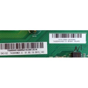 MAIN / FUENTE / (COMBO) / VIZIO A15115991 / TP.MT5580.PB75 / 75500W01A009 / MODELO D43-D2