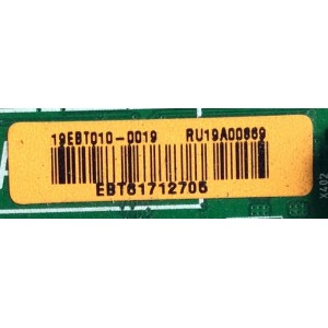 MAIN / LG EBT61712705 / EAX63728604(4) / RU19A00859 / SUSTITUTAS EBR72942908 / MODELO 50PT350C-UD AUSLLUR	