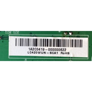 MAIN / SCEPTRE 1A2C0419 / T.RSC8.6A 11105 / PANEL LC420WUN-SCA1 / MODELO X425BV-FHD	