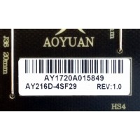 FUENTE DE PODER / SCEPTRE AY216D-4SF29/ 3BS00672 REV:1.0 / MODELO V65 SPTV589DA / PANEL LSC650FJ11-W02	