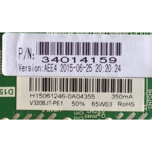 MAIN / FUENTE / (COMBO) / WESTINGHOUSE 34014159 / TP.MS3393.PB851 / H15071275 / MODELO WD32HT1360 TW-00311-B032F	