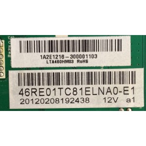 MAIN / RCA  46RE01TC81ELNA0-A1 / 1A2E1216 / T.RSC8.1E 11481 / MODELO 46LB45RQ / PANEL LTA460HM03