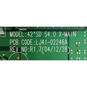 X-SUS / SAMSUNG BN96-02038A / LJ41-02246A / LJ92-01029A / PA325201 / MODELO PPM42M5SBX/XAA / SANYO DP42545 P42545-00 / PANEL S42SD-YB05	