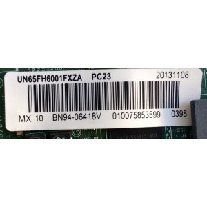 MAIN / SAMSUNG BN94-06418V / BN97-07681F / BN41-01937B / MODELO UN65FH6001FXZA MH01 / PANEL CY-DF650CGAV1H	