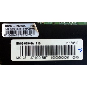 T-CON / SAMSUNG BN95-01946A / BN97-09233A / BN41-02297A / MODELOS UN55MU6300FXZA FA01 / HG55ND890UFXZA TS01 / UN55JU7100FXZA TS01 PANEL CY-GJ055FLLV1H	