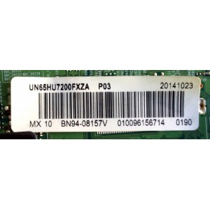 MAIN / SAMSUNG BN94-08157V / BN97-08902A / BN41-02257B / MODELO UN65HU7200FXZA UH02 / PANEL CY-VH065FGLV1H	