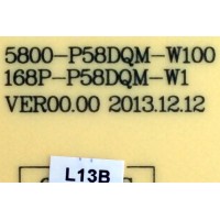 LED DRIVER / PHILIPS UPB000RGB001 / 5800-P58DQM-W100 / 168P-P58DQM-W1 / SUSTITUTAS Kit-58PFL4609/F7-K1 / PANEL V580HJ1-LD6 REV.C1 / MODELO 58PFL4609/F7 DS1 / 58PFL4909/F7 DS2	